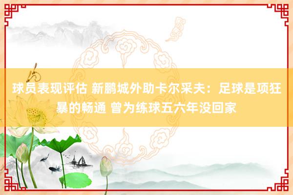 球员表现评估 新鹏城外助卡尔采夫：足球是项狂暴的畅通 曾为练球五六年没回家