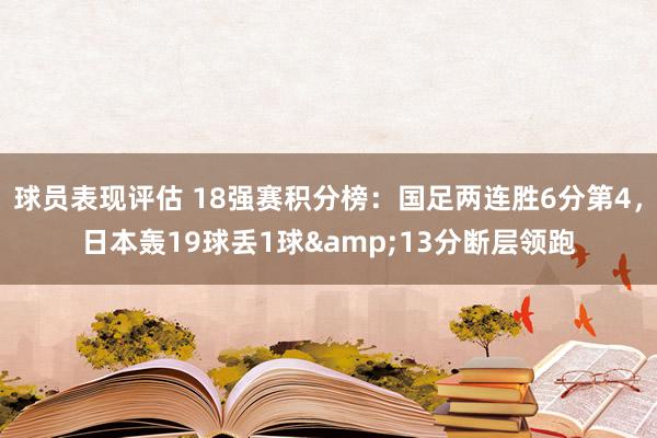 球员表现评估 18强赛积分榜：国足两连胜6分第4，日本轰19球丢1球&13分断层领跑