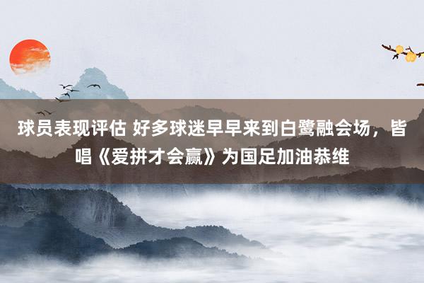 球员表现评估 好多球迷早早来到白鹭融会场，皆唱《爱拼才会赢》为国足加油恭维