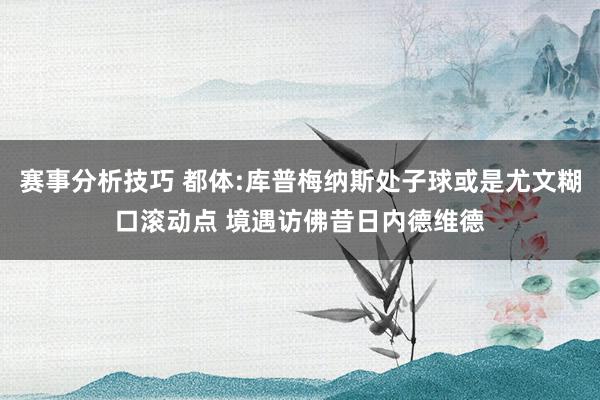 赛事分析技巧 都体:库普梅纳斯处子球或是尤文糊口滚动点 境遇访佛昔日内德维德