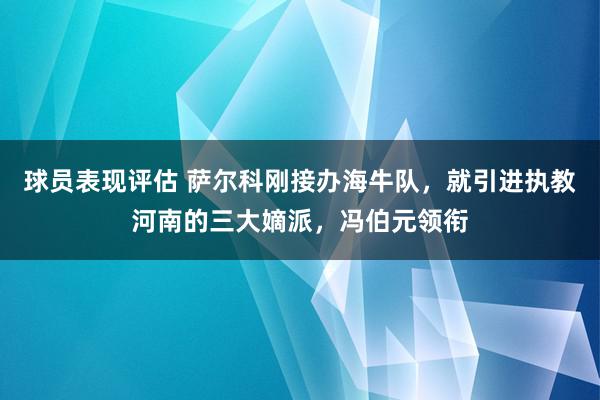 球员表现评估 萨尔科刚接办海牛队，就引进执教河南的三大嫡派，冯伯元领衔